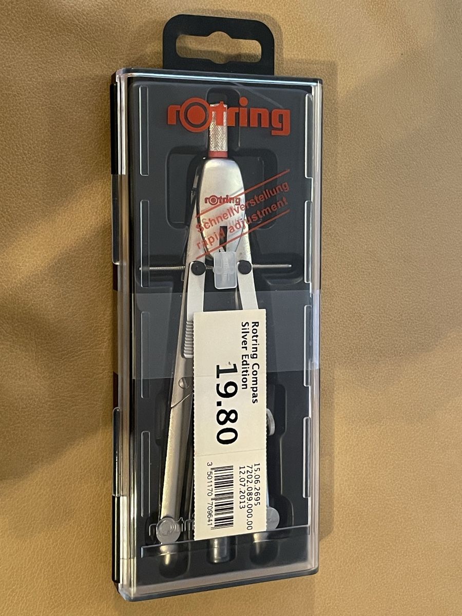 Compassi: Rotring Zirkel Silver Edition – Nuovo e nell'imballaggio originale da Corcelles NE venduto da gingerbrain