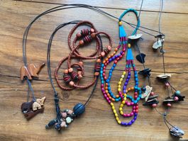 Modeschmuck, 5 Halsketten