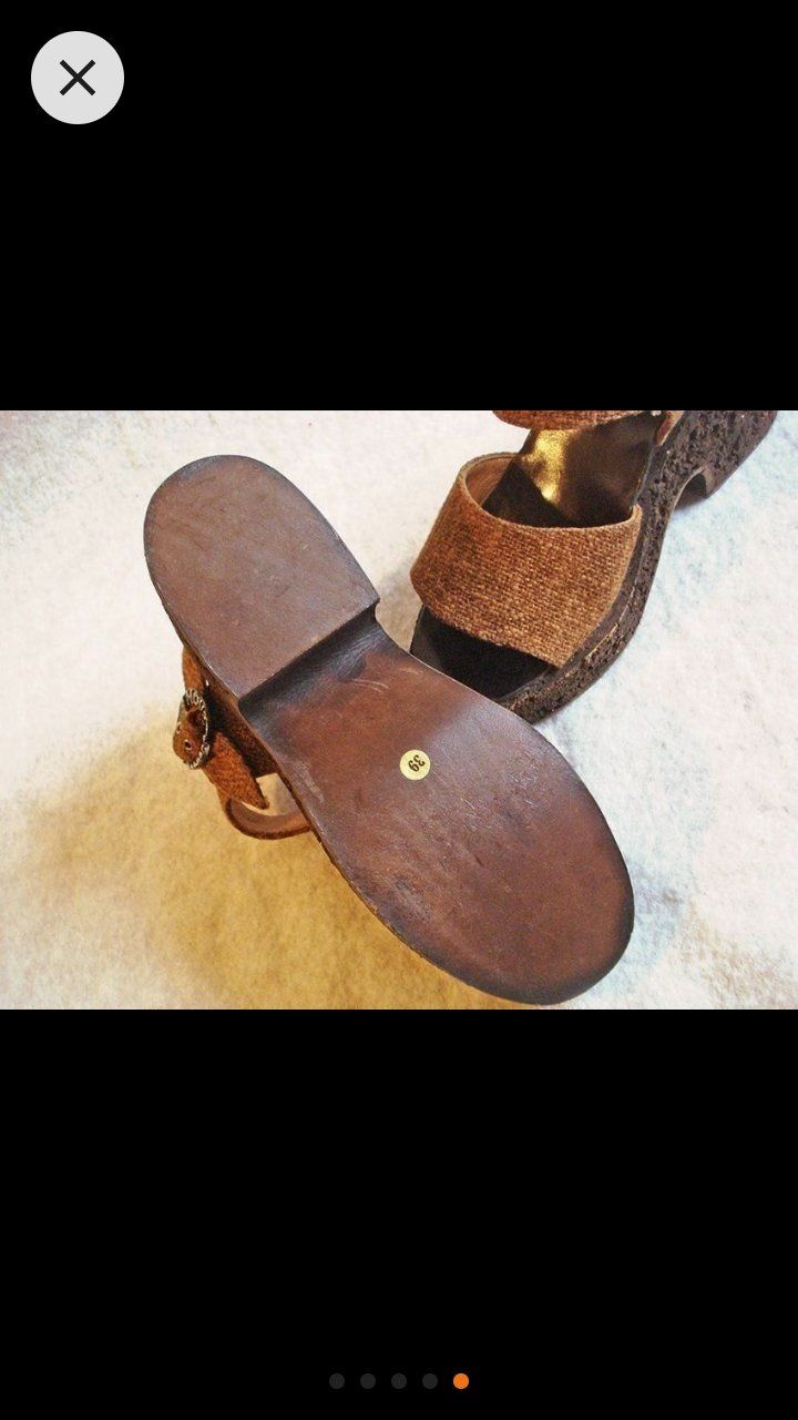 Damenschuhe: Kork Schuhe Vintage 70er Gr. 39 – Neu (gemäss Beschreibung) aus Muolen von Schmetterling2019 4