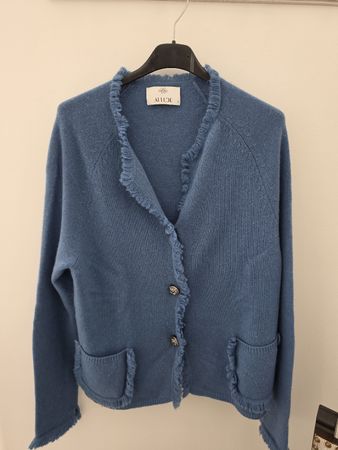 Allude Kaschmir Strickjacke blau Grösse S gebraucht