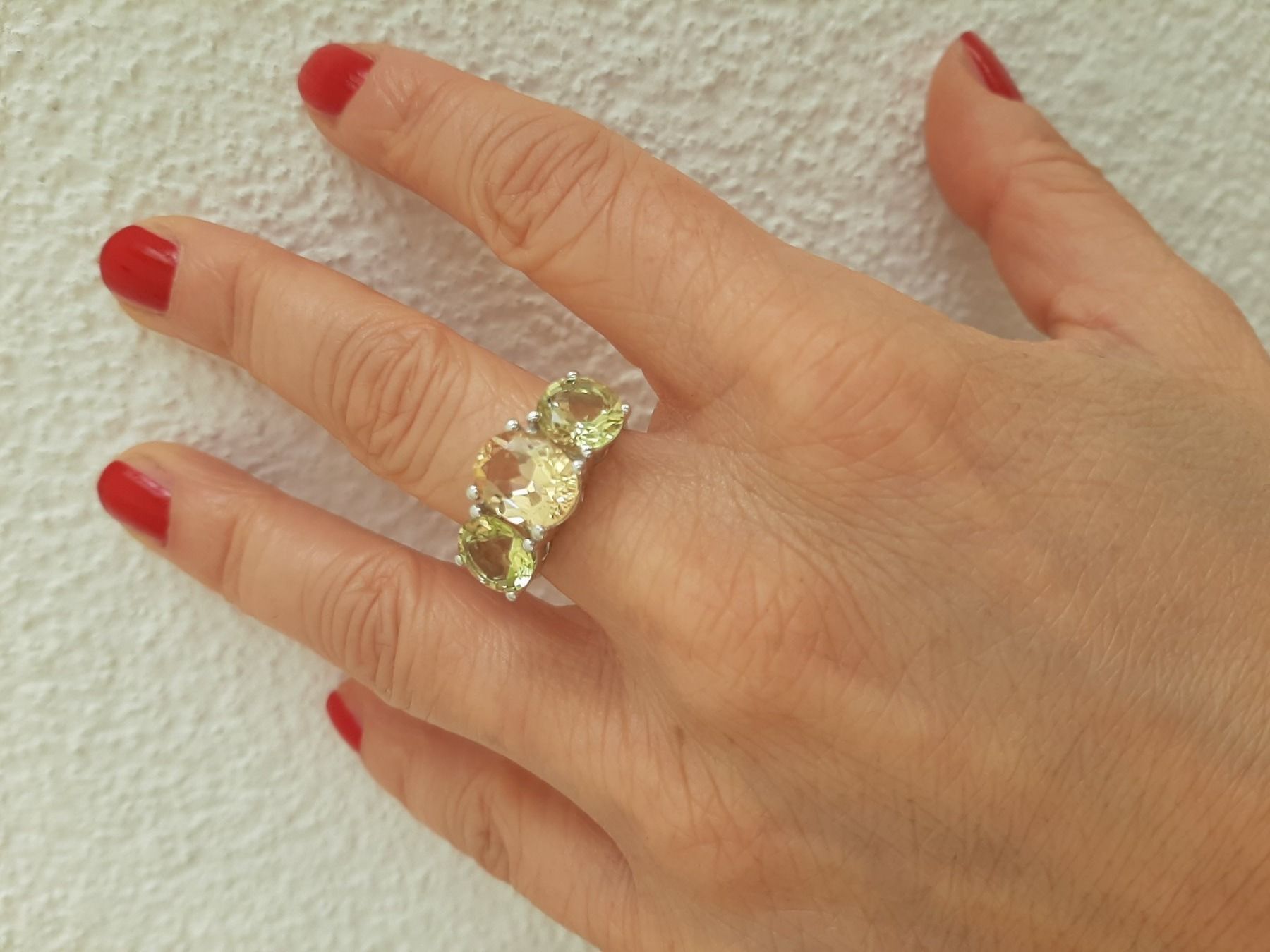 Anelli: Ring 18K Weissgold mit Citrinen – Usato da Volketswil venduto da ronbons 4