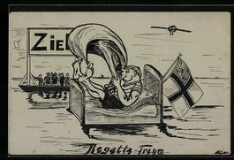 Handgemalt: Regatta-Traum, Segler erreic