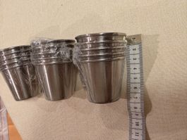 Lots de 15 pots en inox pour sauce ou shots 4cm