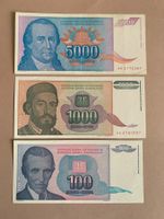 YOUGOSLAVIA - 5'000, 1'000 & 100 Dinara 1994 Beograd - UNZ.