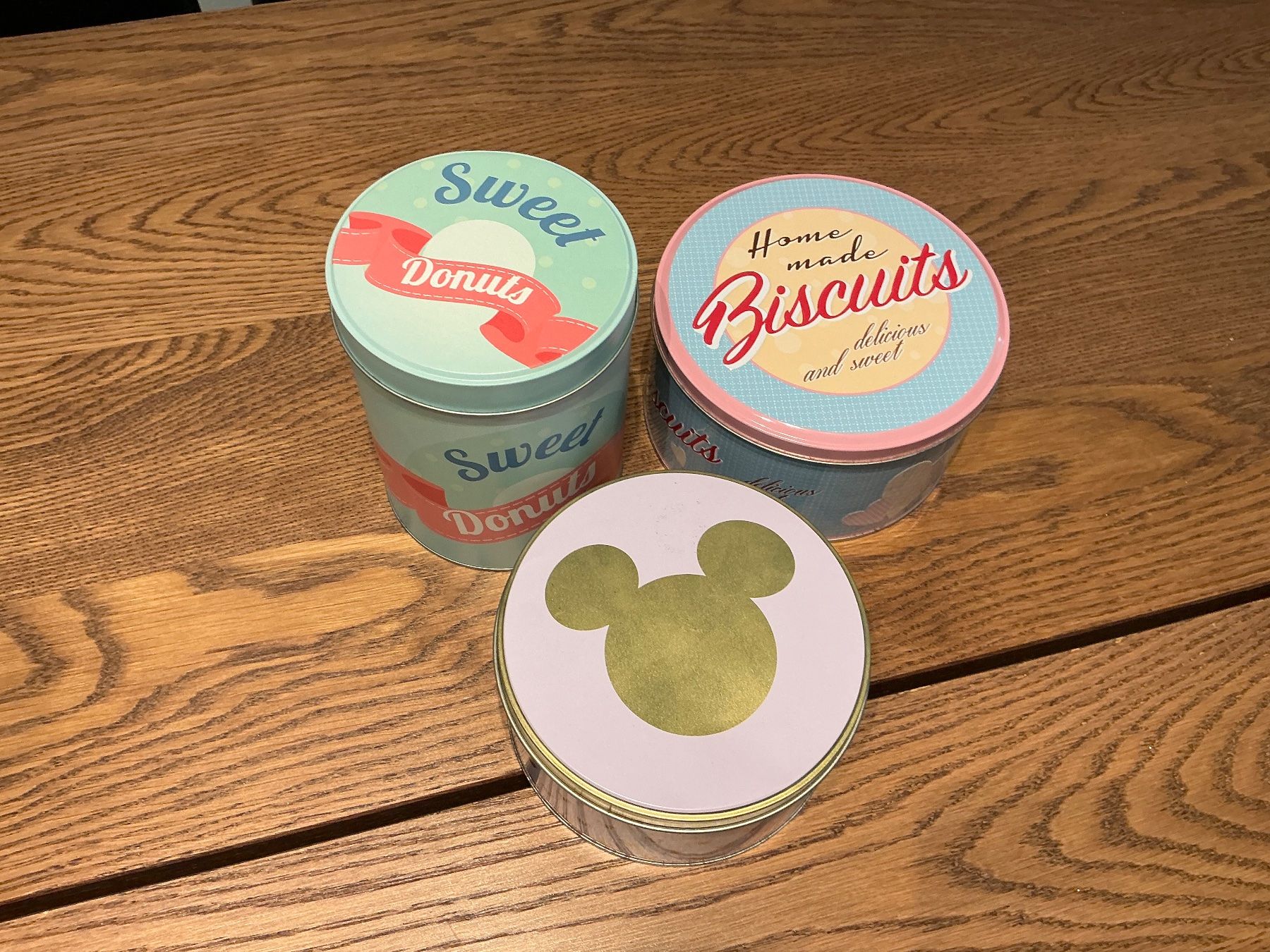 Contenitori & Simili: 3x Vorratsdosen Donuts, Biscuits, Mickey Mouse – Usato da Würenlos venduto da Starceve 2