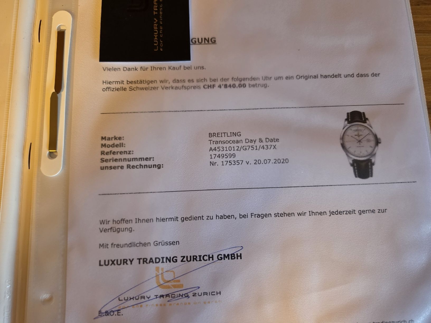 Breitling Orologi: Breitling Transocean Day & Date NP 4840fr – Nuovo (secondo la descrizione) da Dürrenroth venduto da ben_h8rx 3