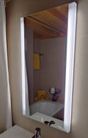 Miroir de salle de bain avec 2 bandeaux lumineux 50x90