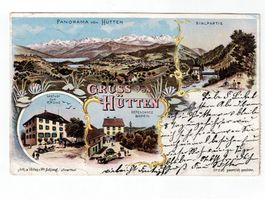 Schweiz, Ansichtskarte Gruss aus Hütten ZH 14.8.1900