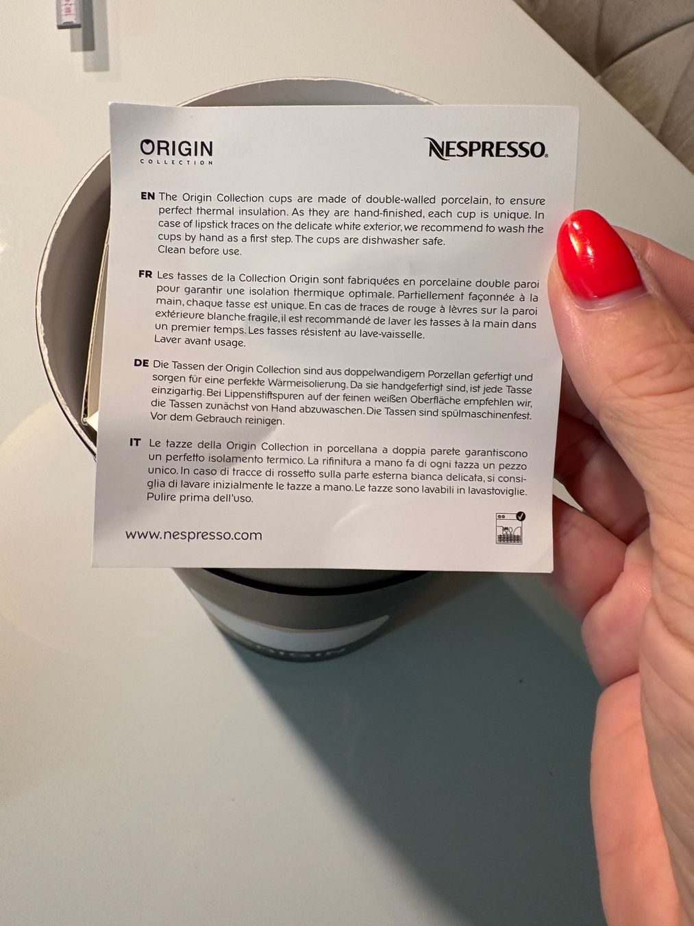 Nespresso Tazze: Nespresso Origin Collection 2 Kaffeetassen neu – Nuovo e nell'imballaggio originale da Basel venduto da Tierschutz-Flohmi 3