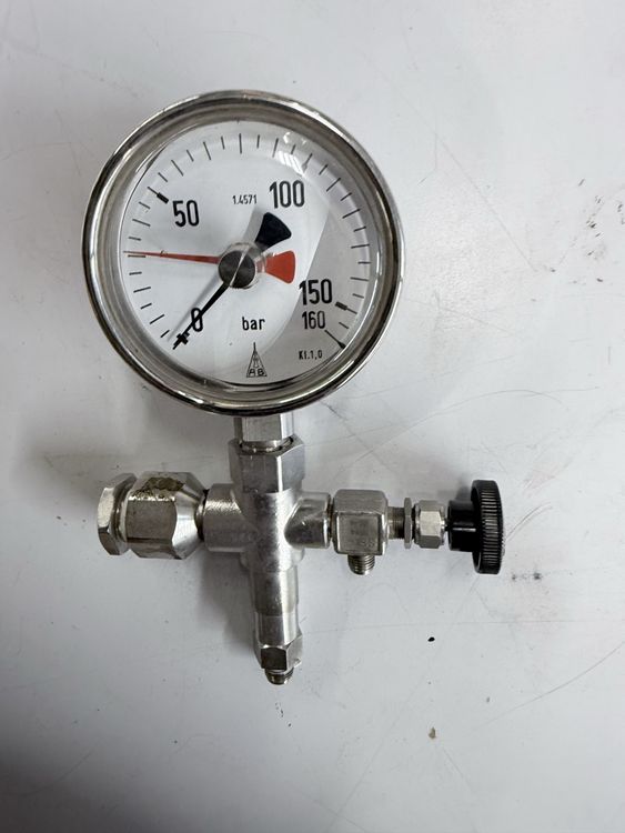 Hochdruck-Manometer-Einheit mit Ventilblock – Edelstahl – bi (Gebraucht ...