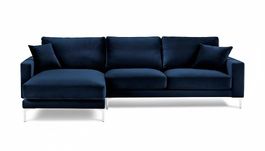 Ecksofa Blau Wohnlandschaft Couch Eckgarnitur Italienische