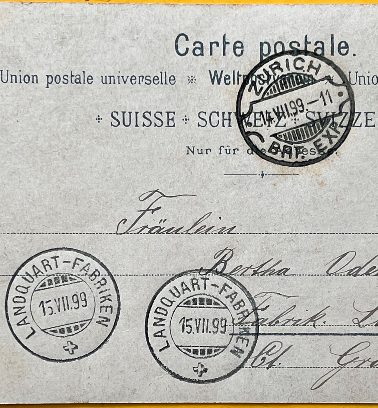 Grafica & Litografie: Gruss aus Zürich Litho Schlumpf Winterthur 1899 – Usato da Adliswil venduto da buch_und_kunst 5