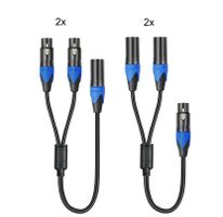 2x XLR-Split-Kabel mit 2 XLR-Steckern