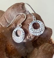 Silber 925 Ohrhänger - Zirkonia Kreise voller Funkeln