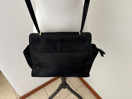 Borsa nera pelle scamosciata casual /elegante