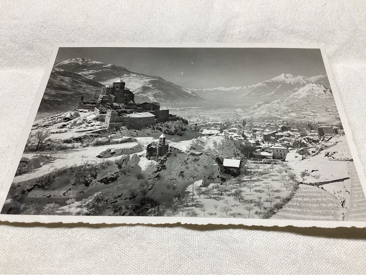 Cartoline postali: Sion en hiver 1939 – Usato da Luc (Ayent) venduto da Rebouille