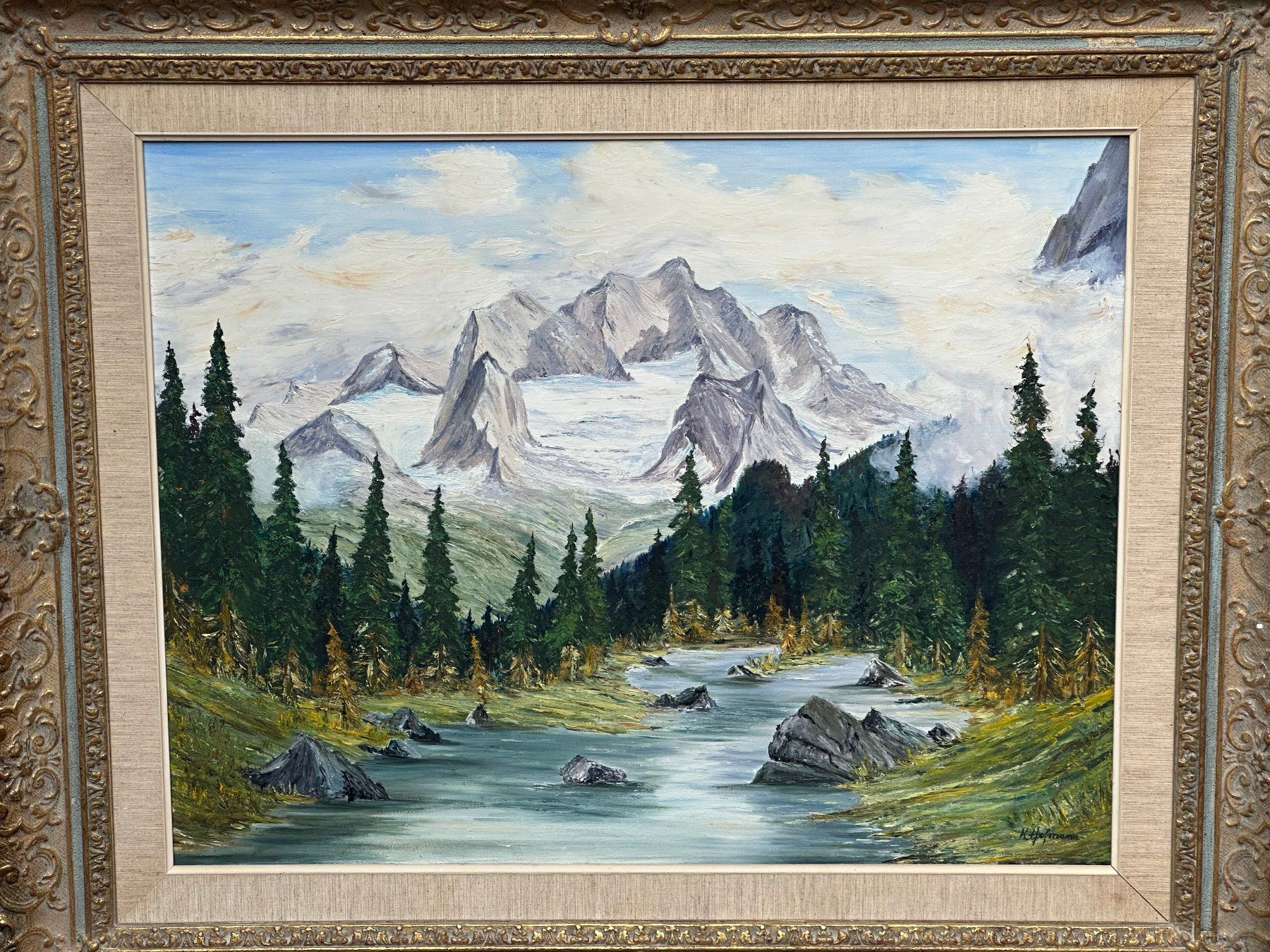 Dipinti: Gemälde Bild Maler Hofmann Leinwand signiert – Usato da Buochs venduto da 3092markus 1