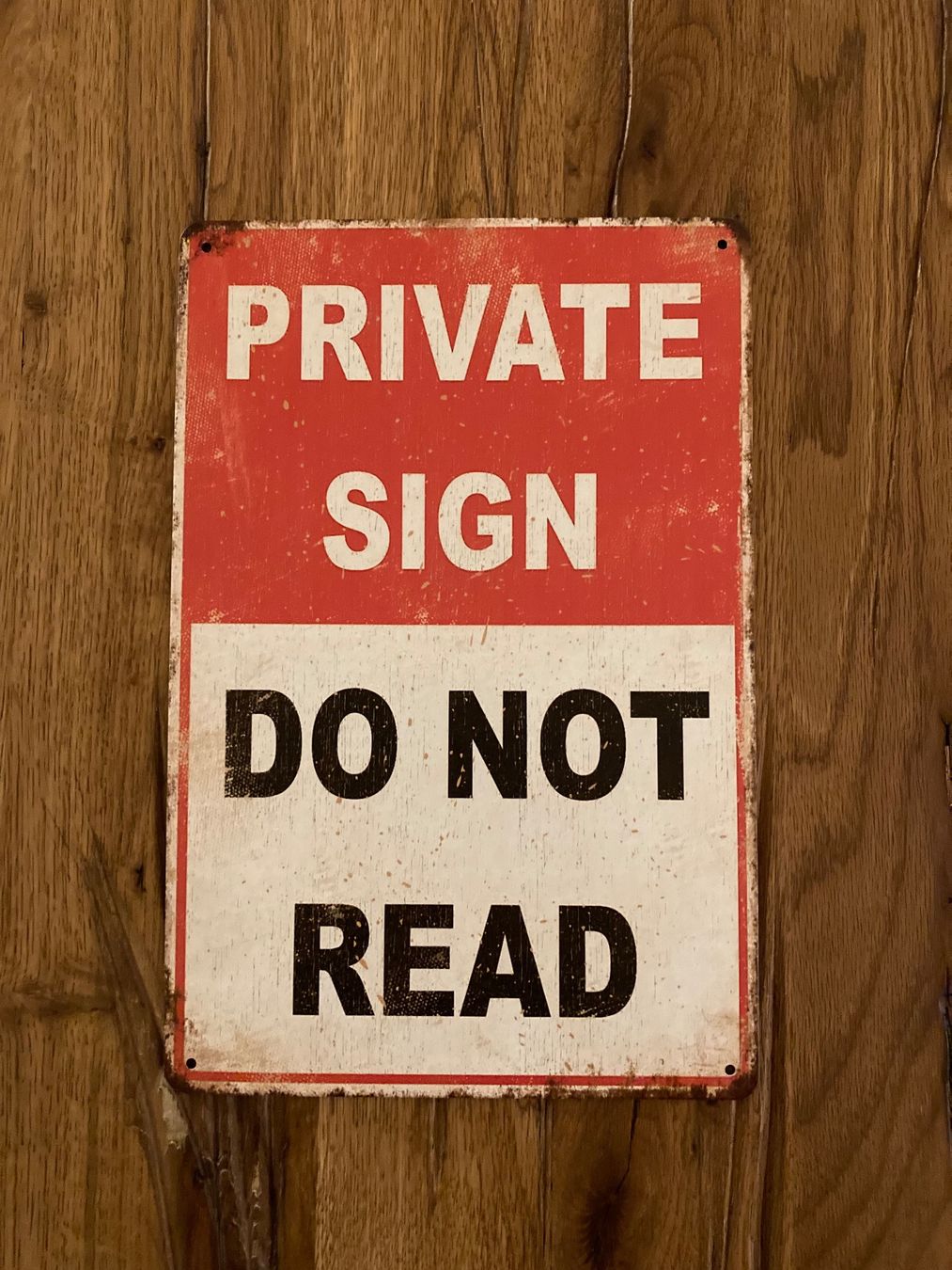 Schilder: Private Sign - Do not read / lustiges Blechschild - neu – Neu und originalverpackt aus Bremgarten AG von Eurotiz