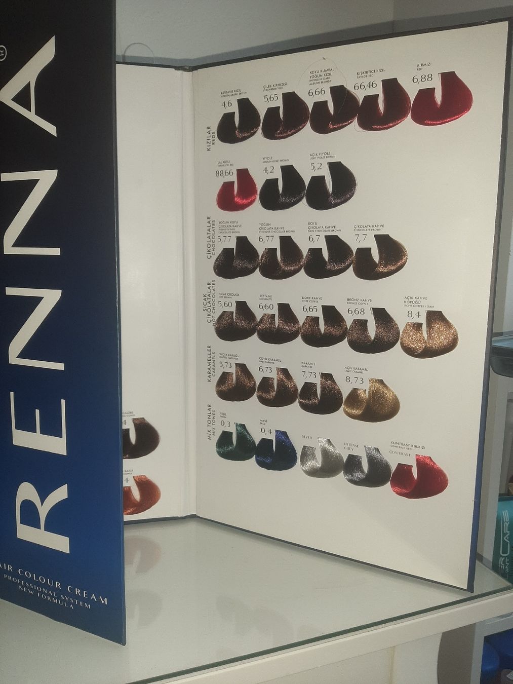 RENNA Farbkarte Color Chart Haarfarbe Friseurbedarf Profi (Gebraucht ...