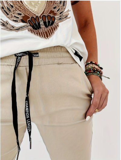 Pantaloni: NEUE moderne hellbeige Hose Gr. XS - 226364 – Nuovo (secondo la descrizione) da Küssnacht am Rigi venduto da Good4Deckeli 4