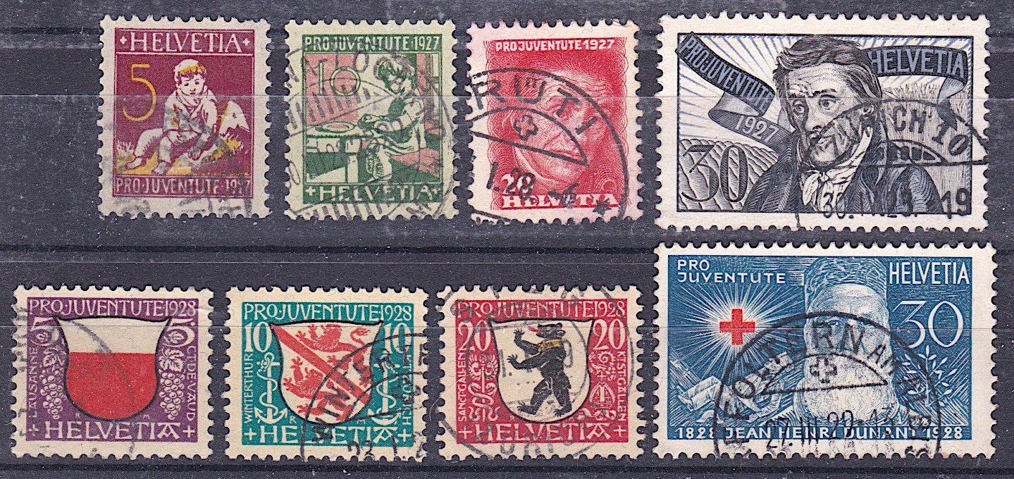 Tous les timbres: PJ 1927 + 1928, gestempelt. – Neuf (Voir description) à Richterswil par Dyaris2025
