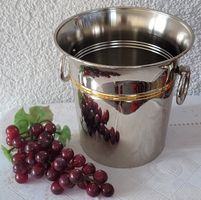 NEUWERTIG! Vintage Sekt-/Champagnerkühler Edelstahl poliert
