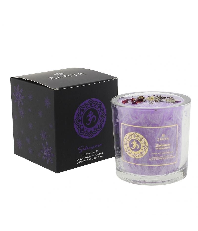 Kerzen: Chakra-Duftkerze ZARYA - Kronen-Chakra – Neu und originalverpackt aus Mauren von Yeelen