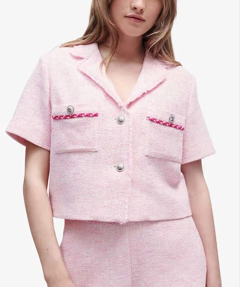 Maje Camicette: Maje Tweed Blouse/Cardigan – Usato da St.Josefen venduto da lop_lh8d