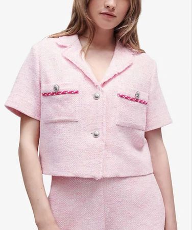Maje Tweed Blouse/Cardigan