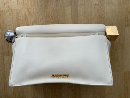 Jacquemus Rond Carree Clutch Ivory Calfskin - Orginal 