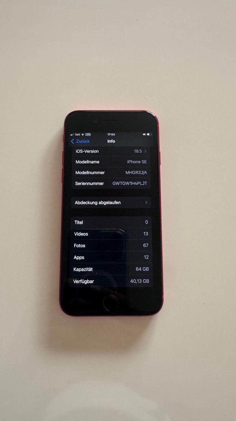 Apple Telefoni cellulari / Smartphones: iPhone SE 2. Gen. rot 128GB leichte Gebrauchsspuren – Usato da Schüpfheim venduto da oldyrk 2