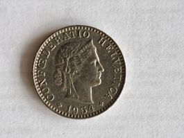 20 Rappen, Jahrgang 1954