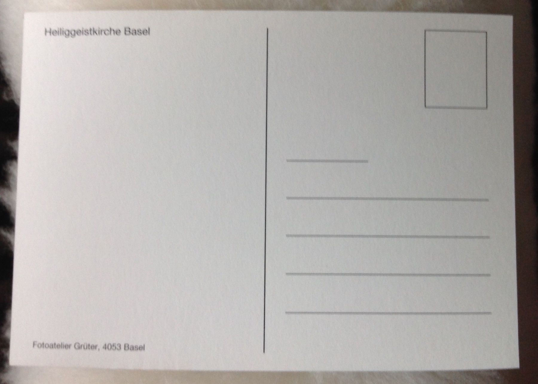 Ansichtskarten: Basel, Hl.Geist Kirche 0 – Gebraucht aus Reinach BL von Linda013 1