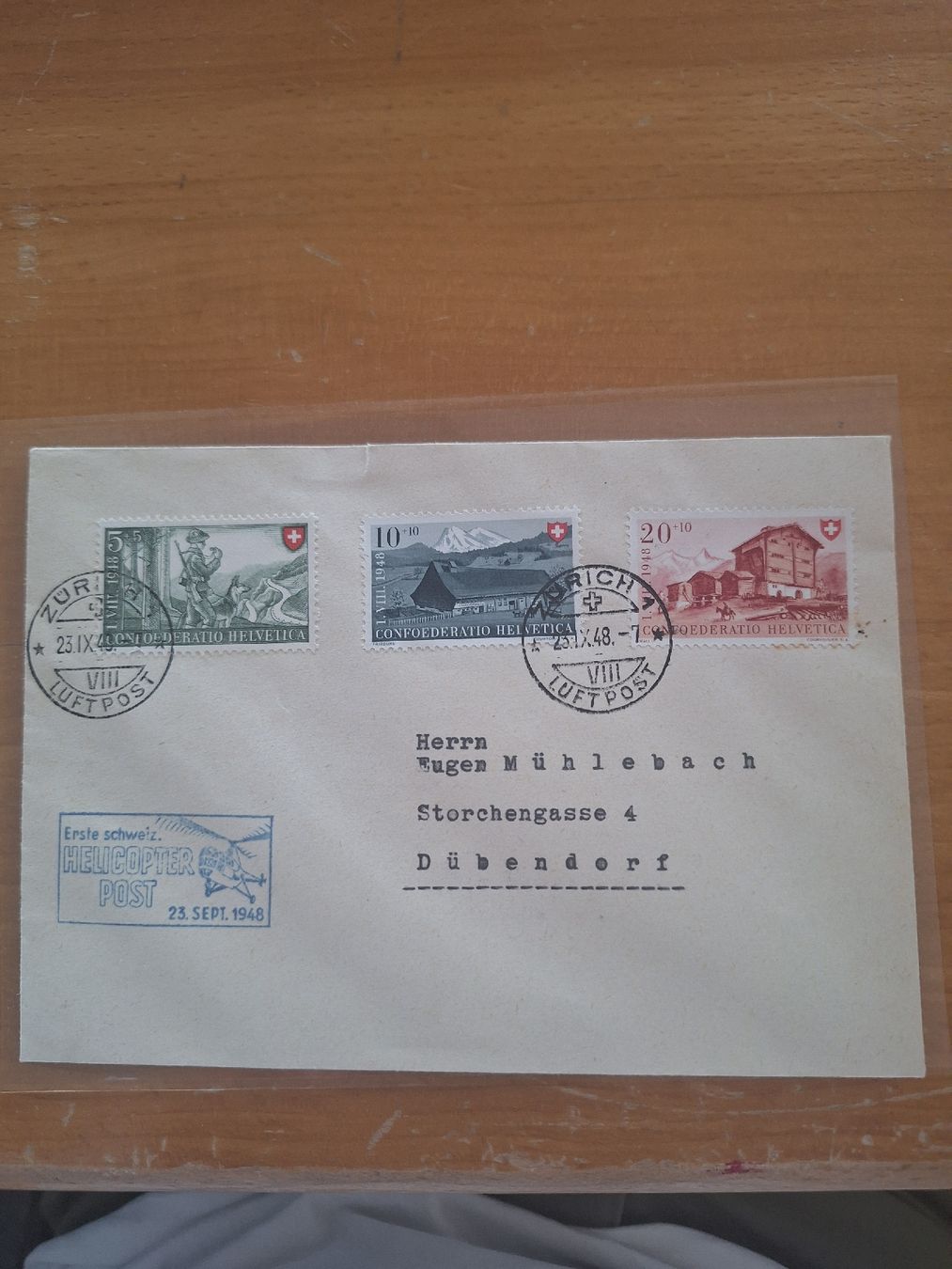Tutti i francobolli: Pro Patria Schweizer Briefmarken-Sammlung, Luftpost-Brief●11 – Usato da Olten venduto da inf_k5hz