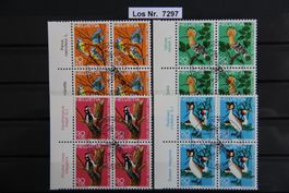PJ 1970 Serie Viererblöcke ET gestempelt mit Taps   Los 7297