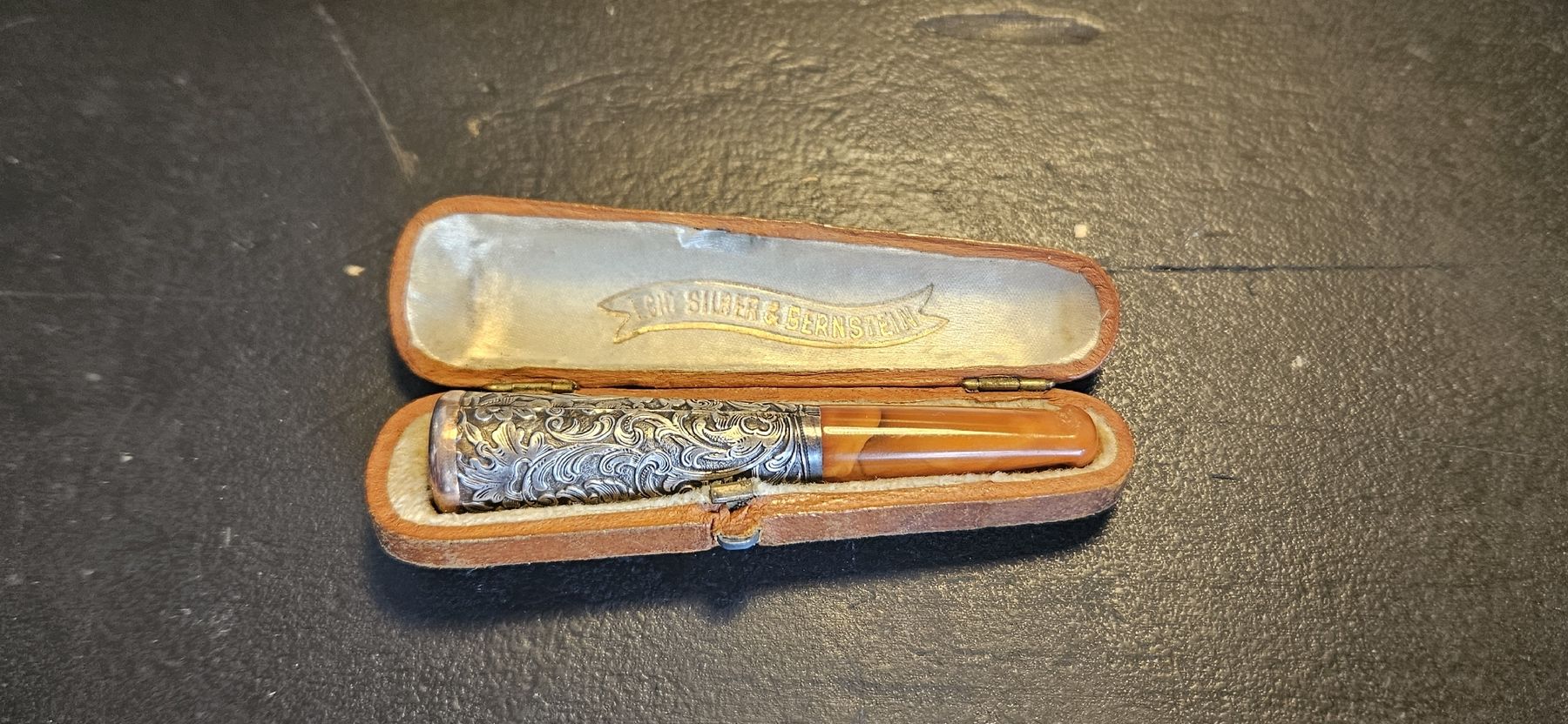 Pipe & Accessori: Antike Zigarettespitze, Silber & Bernstein – Usato da Belp venduto da Ginus85 1