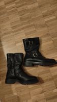 Schwarze Winterstiefel aus Leder, Grösse 40, Top Zustand