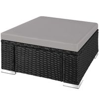 Rattan Sitzhocker Gartenhocker Outdoor Loungemöbel VELKORO