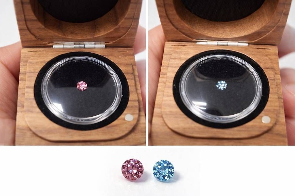 Pietre preziose: Lab Grown Diamonds Pink & Blue VS – Nuovo e nell'imballaggio originale da Zürich venduto da sul_y6g7