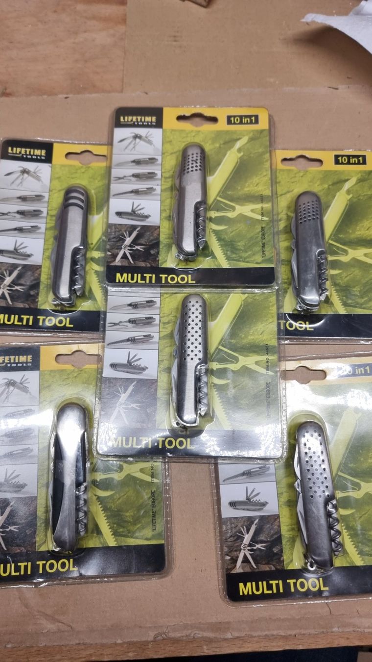 Coltelli tascabile: 6 Stück Sackmesser Lifetime Tools 10 in 1 – Nuovo (secondo la descrizione) da Rebstein venduto da James-Dean