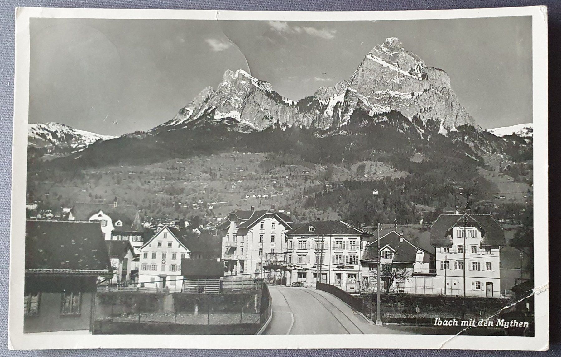 Cartoline postali: Ibach mit den Mythen 1936 – Usato da Kreuzlingen venduto da Rschweiz1