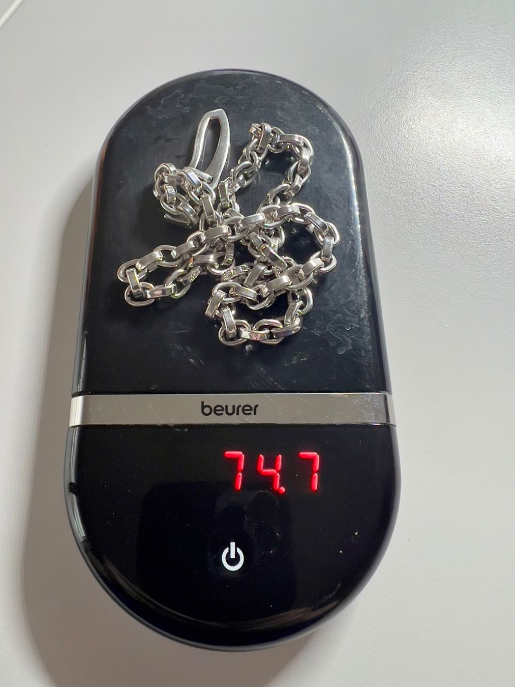 Ketten: Massive Kette, Edelstahl versilbert 74.7 g – Gebraucht aus Merenschwand von stardust.12 9