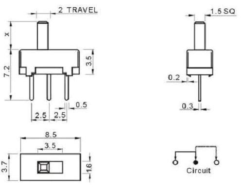 Interruttori: 10Stk Schiebeschalter Slide Switch – Nuovo e nell'imballaggio originale da Illnau venduto da diy-shop 1