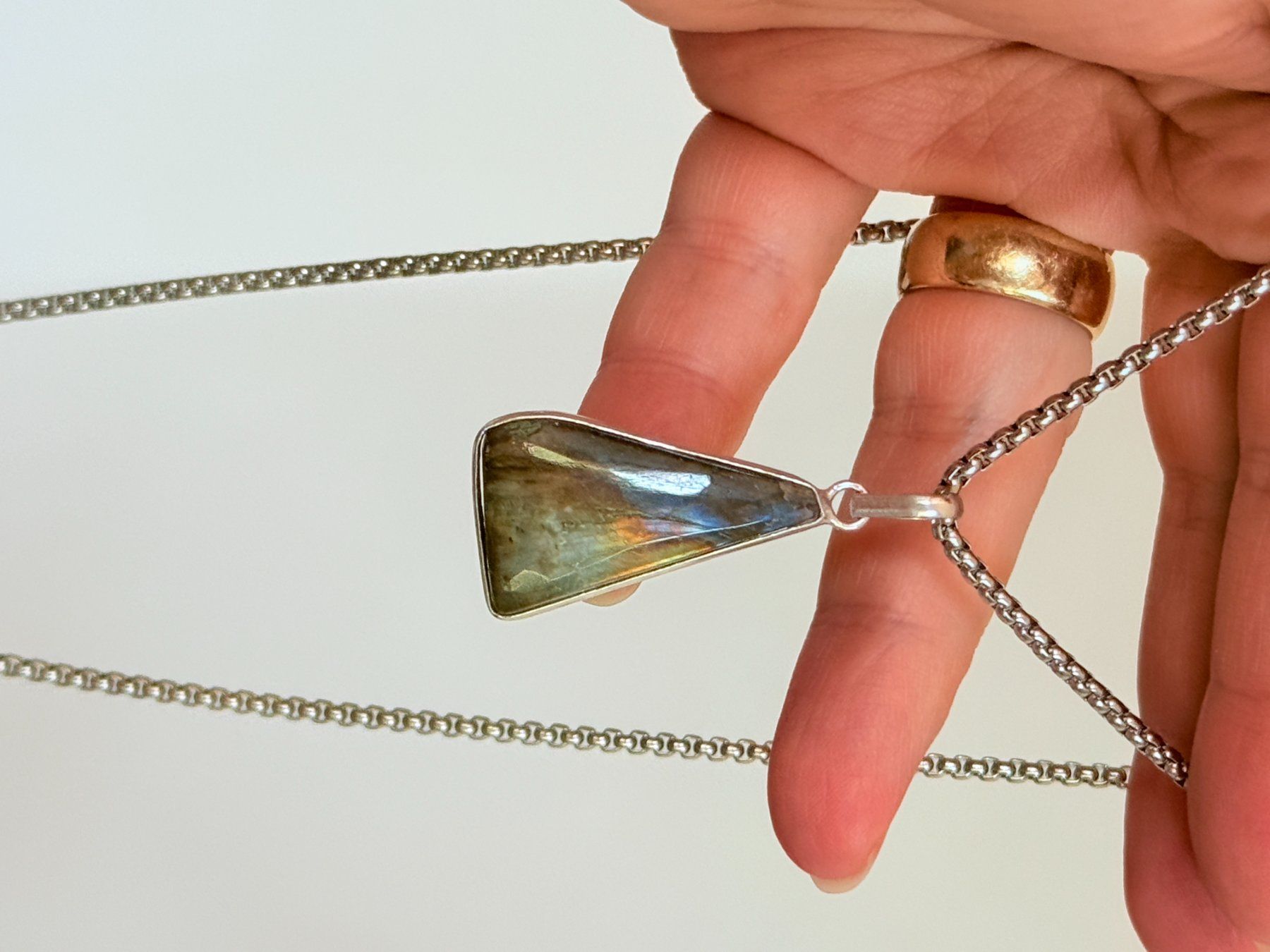 Colliers: Collier avec Labradorite – Neuf avec emballage d'origine à Genève par AWWA 6