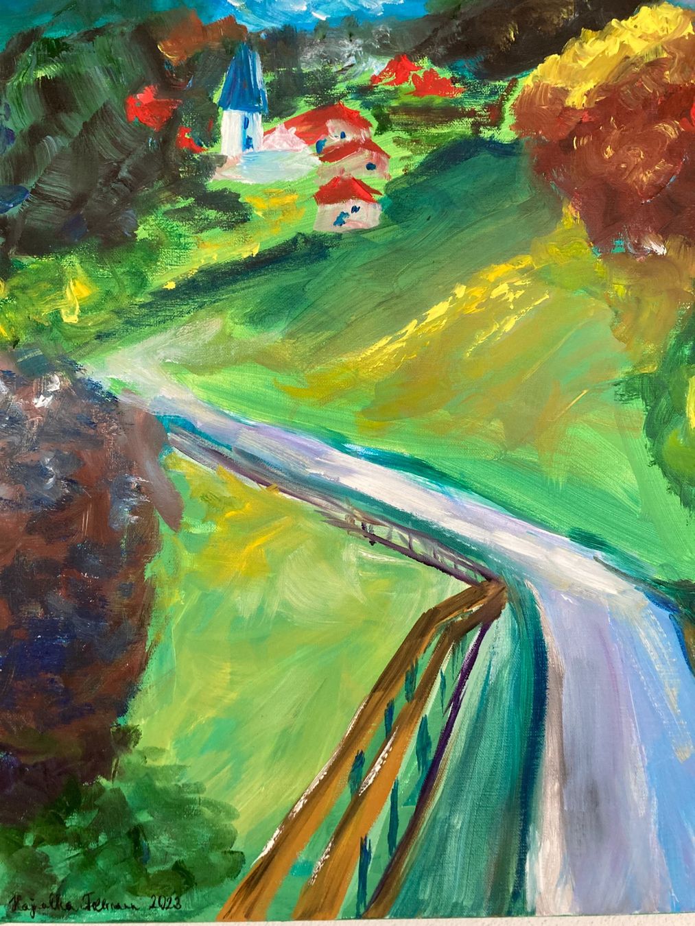 Dipinti: Ölgemälde "Herbstlandschaft in Lauterbrunnen" – Nuovo (secondo la descrizione) da Cham venduto da Felha 4