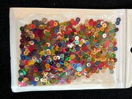 Pailletten Set bunt rund Bastelbedarf neu im Beutel