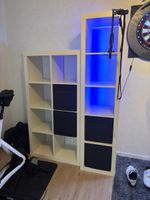 IKEA Kallax Regal Set weiss mit Einsaetzen akzeptabel