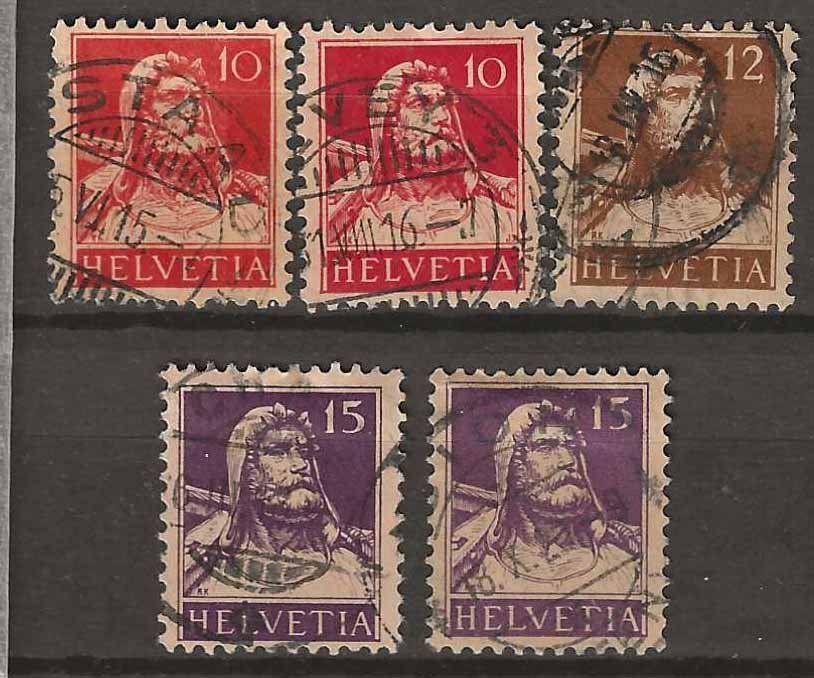 Tutti i francobolli: CH126 - Buste de Tell 126I-128 obl. – Usato da Trélex venduto da Phil_Albert