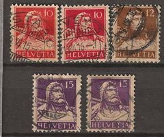 CH126 - Buste de Tell 126I-128 obl.