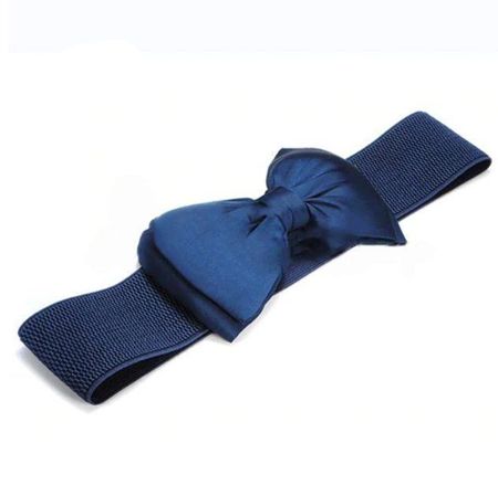 NEUER Stretch-Gürtel blau mit Masche für Gr. XS & S - 202466